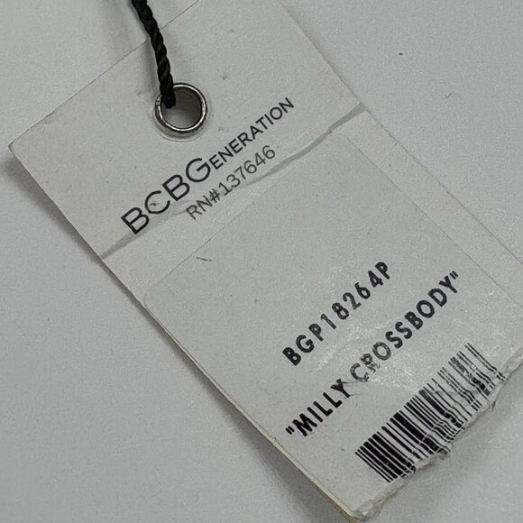 BCBG Generation - Milly Navy Blue Crossbody Bag Purse- Vegan Patent Leather - NW - Picture 8 of 9